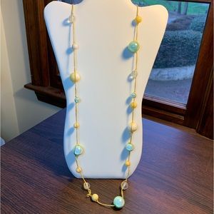 Vintage Primitive Moon Glow Beaded Necklace, Glowing Stones, Stunning IT GLOWS